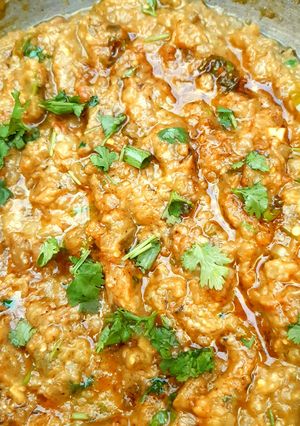 A picture of Baingan Bharta.