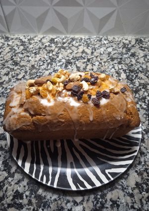 Una foto de Budín de zanahoria con mix de frutos secos!!