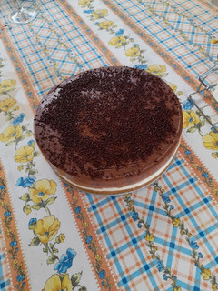 Una foto de Tarta de tres chocolates con Thermomix