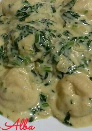 Una foto de Sorrentinos Caseros relleno de cerdo