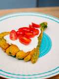 Ventaglio di zucchine con stracciatella e pomodorini🍅🥒