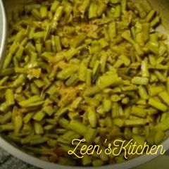 Hyderabadi Gawaar ki Phalli and Til/Cluster Beans & Sesame Seeds A picture of Hyderabadi Gawaar ki Phalli and Til/Cluster Beans & Sesame Seeds.