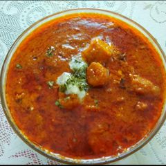 Spicy banana curry A picture of Spicy banana curry.