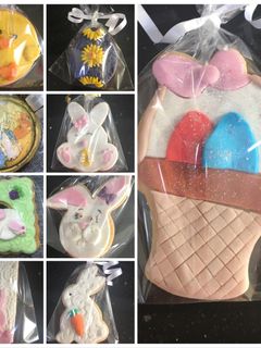 Una foto de Galletas 🍪 de Pascua 🐣 decoradas con fondant😋