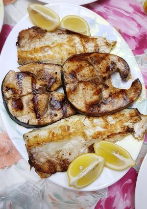 Une photo de Espadon et filet de bar au barbecue 🍴🐟