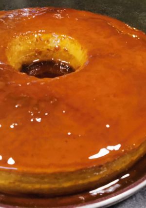 Una foto de Flan de coco
