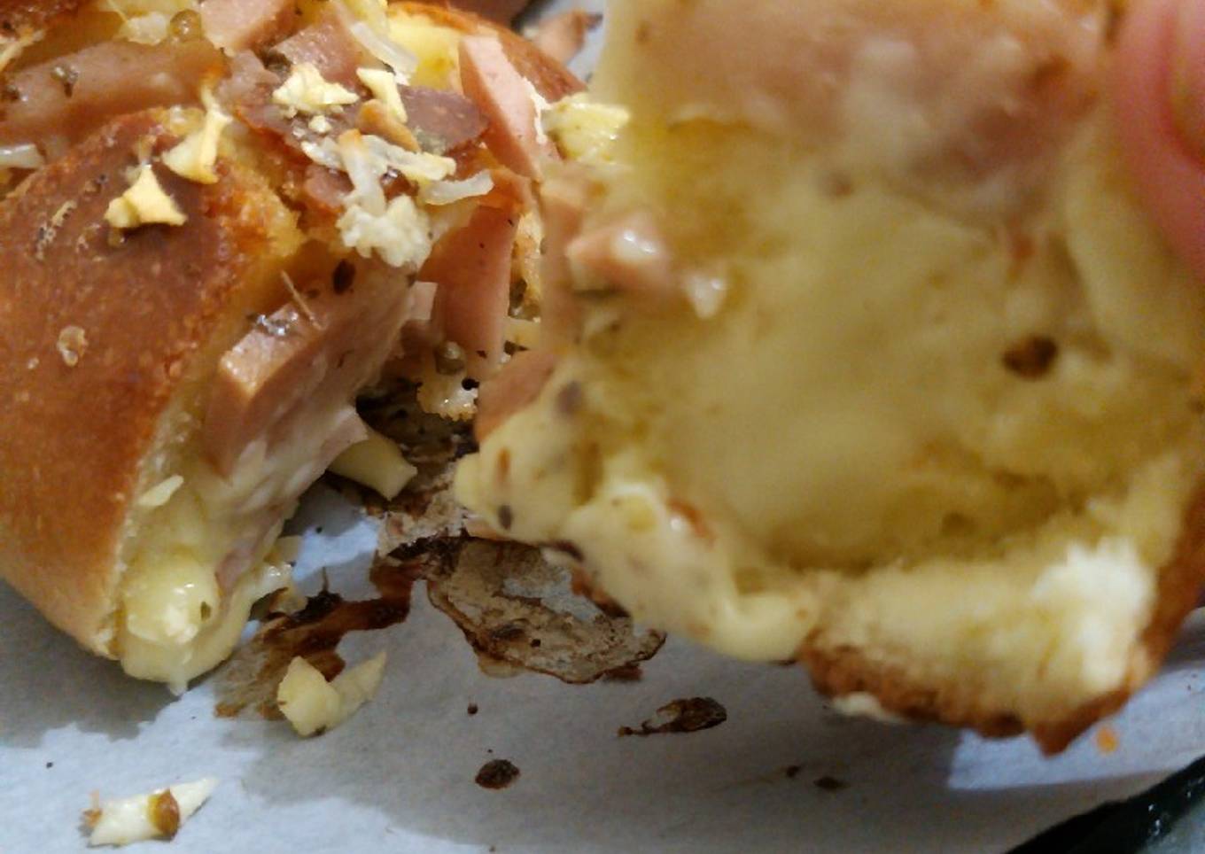 Korean garlic cheese bread (anti gagal)