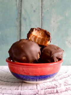 A picture of Peanut Butter Double Chocolate Truffles.