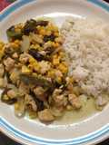 Pollo con rajas de chile poblano