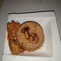 A picture of Buttered jollof rice#abjmom #MyHubFav.
