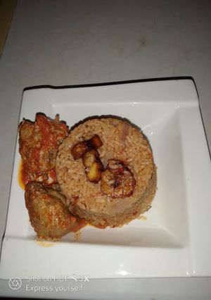 A picture of Buttered jollof rice#abjmom #MyHubFav.