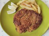 Bistec de Pollo rebozado con Chips de Tortillas
