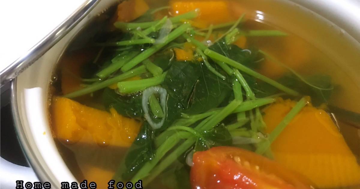 Resep Sayur Bening Bayam Dan Labu Oleh Fadillah Taufan Cookpad