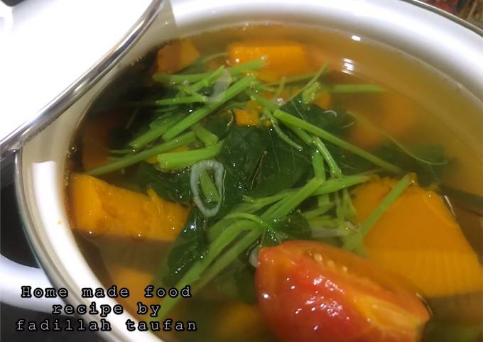 Resep Sayur Bening Bayam Dan Labu Oleh Fadillah Taufan Cookpad