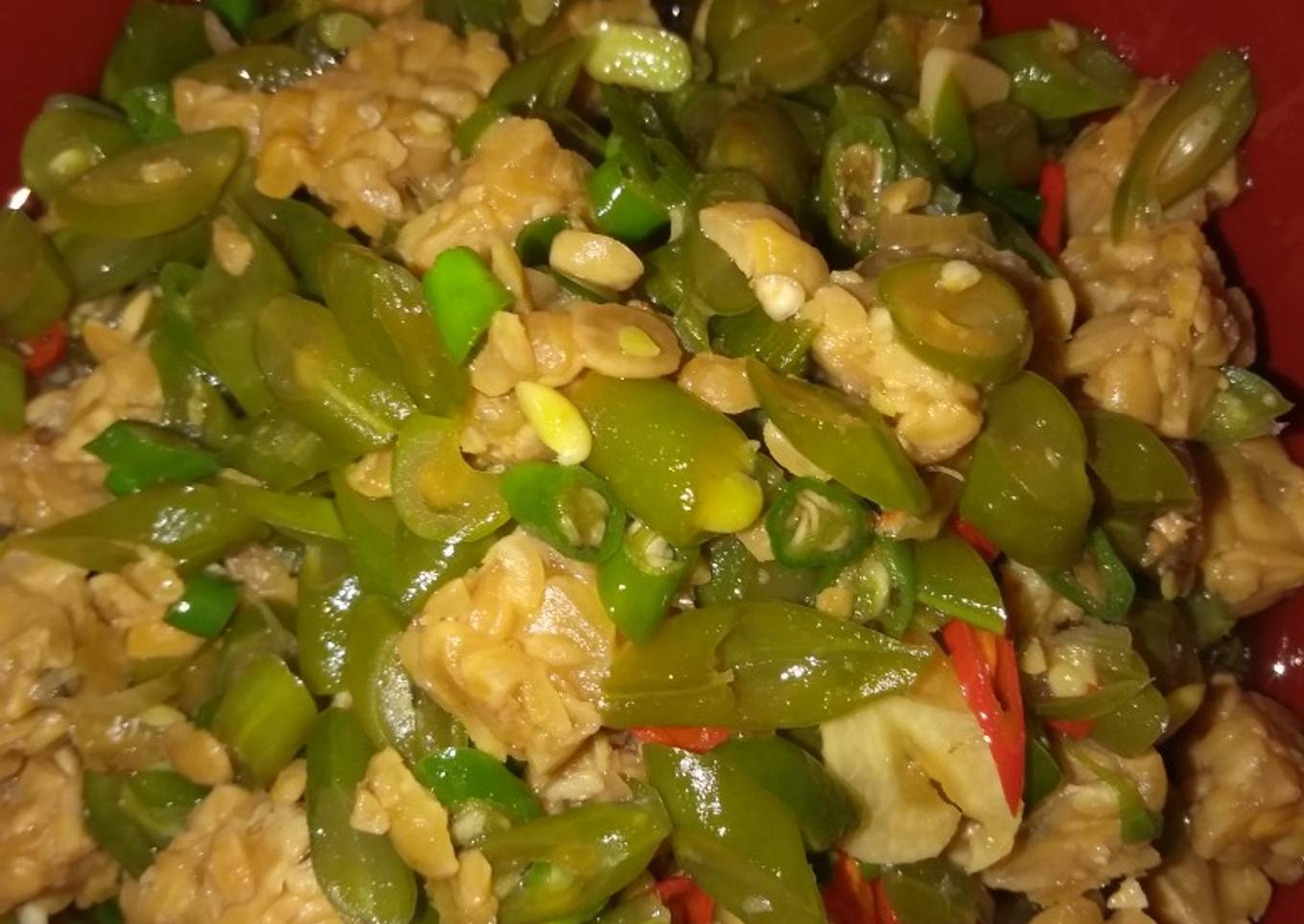 Tumis buncis dan tempe