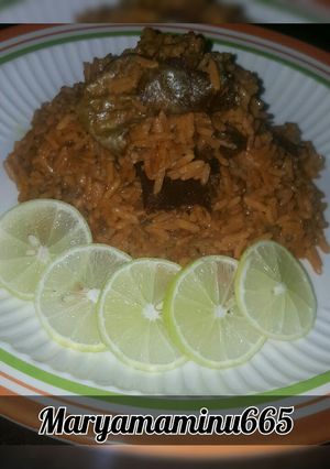 A picture of Jollof rice.