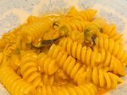 A picture of lobster pasta