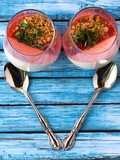 Panna Cotta with Raspberry Coulis