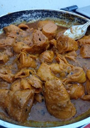 A picture of Amritsari Soya Chaap masala.