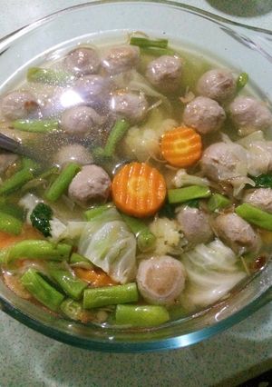 Foto resep Sup Bakso & Sayuran