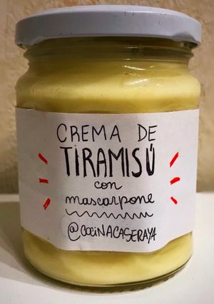 Una foto de Crema de tiramisú sin azúcar súper fácil! Con Mascarpone