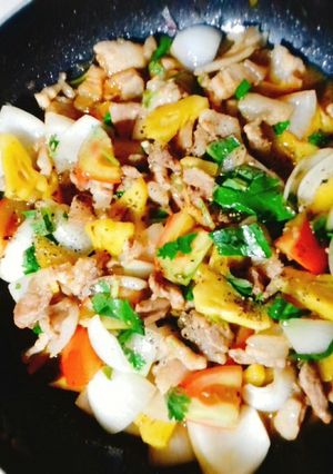 Hình của món Thịt xào ngọt.