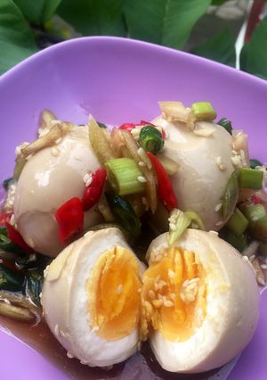 Foto resep Korean Marinated Eggs/ Telur Candu Korea/ Drug Eggs/ Mayak Gyeran (마약 계란) 🥚