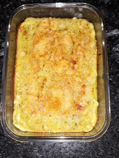 Una foto de Gratinado de patata anti gripe con huevo frito