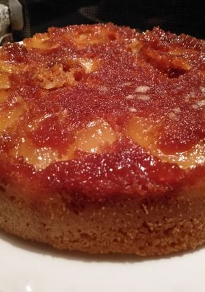 Una foto de Torta invertida de manzanas