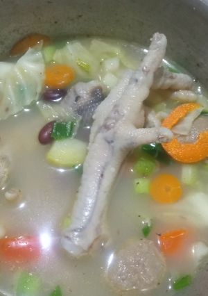 Foto resep Sup ceker kacang merah
