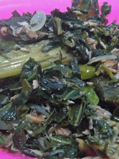 Foto resep Tumis daun singkong dan pindang