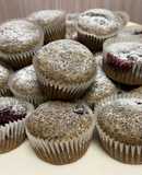 Vegán meggyes mákos muffin