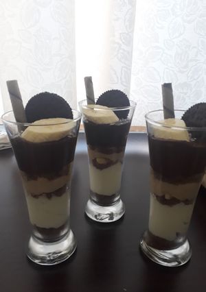 عکسی از دستور دسر پودینگ سه رنگ