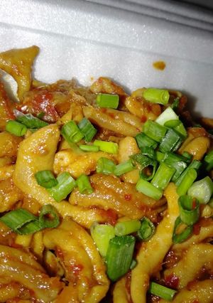 Foto resep Uang 15.000 kita bikin usus pedas+es teler #WeekendChallenge