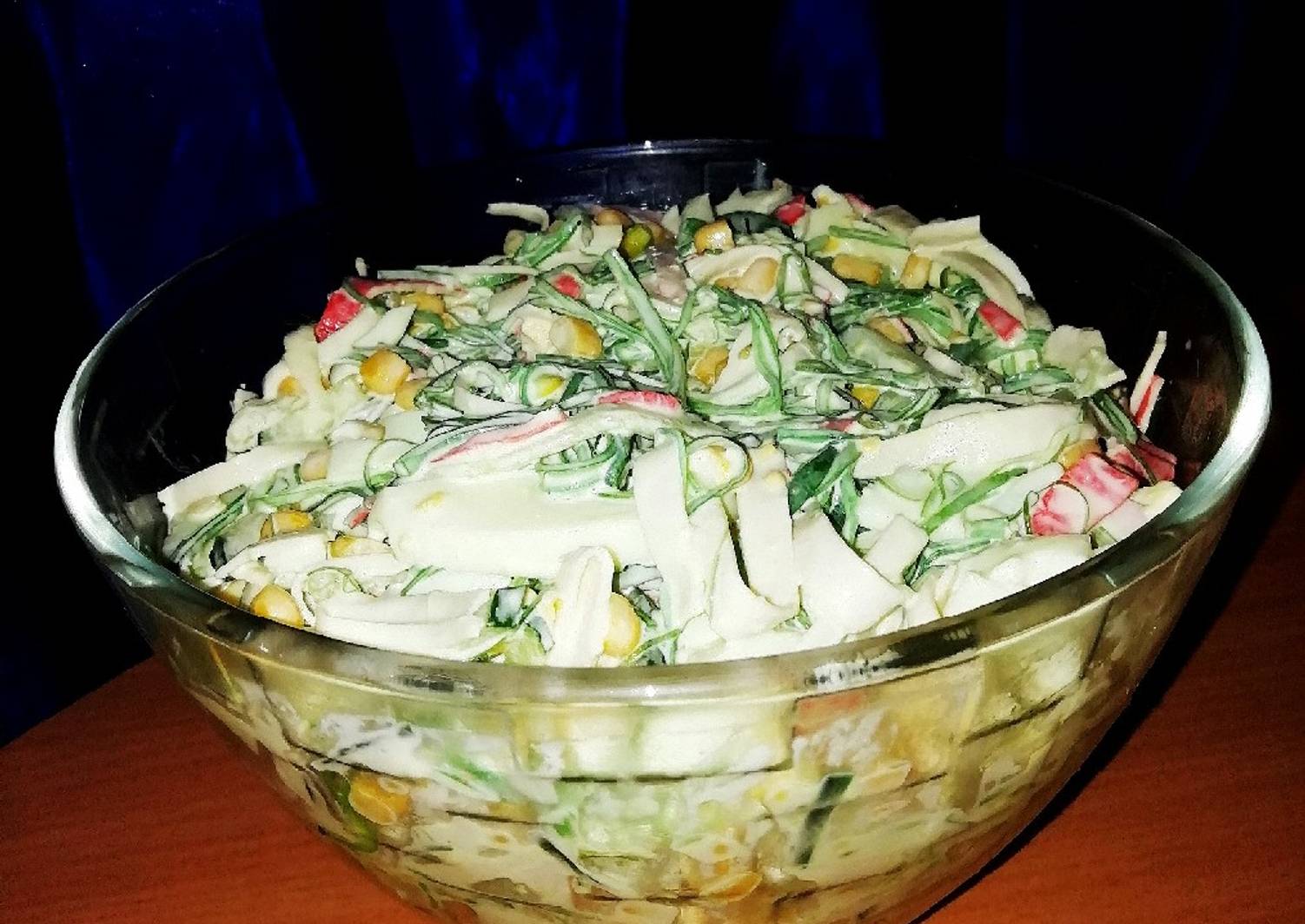 Крабовый салат с чукой