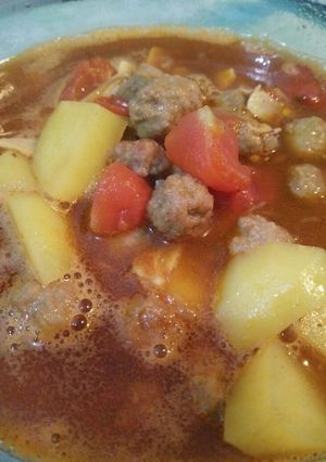 Foto resep Semur bola daging kentang