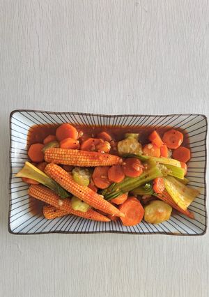 Foto resep Mix veggie with gochujang sauce