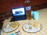 Pollo a la crema con papas