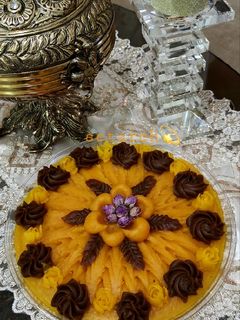 عکسی از دستور حلوای زرد شیرازی و حلوای شکلاتی