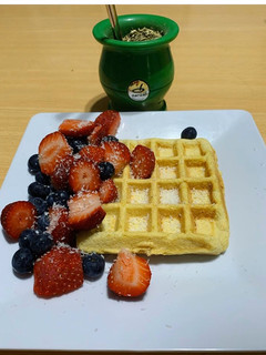 Una foto de Wafle fit de coco