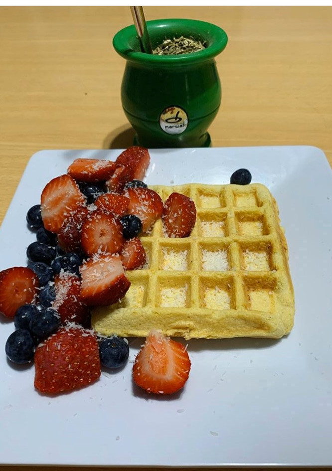 Una foto de Wafle fit de coco
