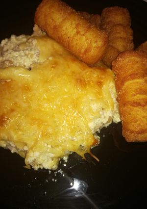 Mustáros-tejfölös csirkemell krokettel recept fotója