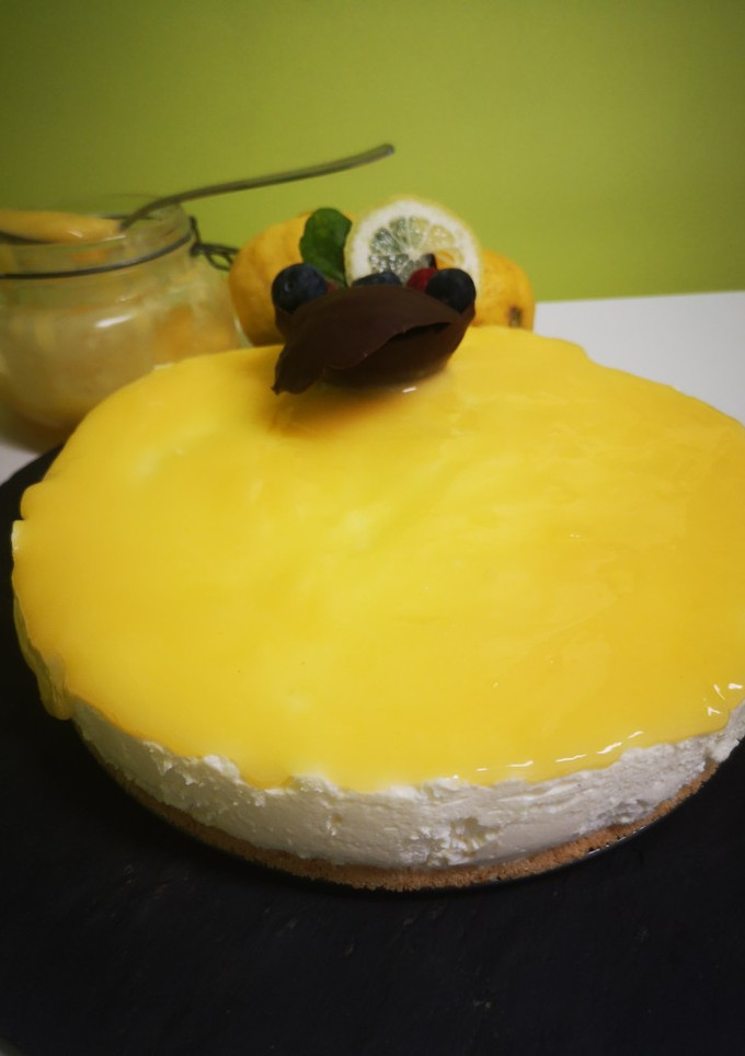 Una foto de Cheesecake de limón con Lemon Curd