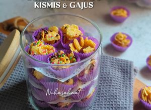 Gambar Biskut Cornflakes Madu Kismis dan Gajus