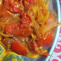 Onion tomato ki sabzi A picture of Onion tomato ki sabzi.