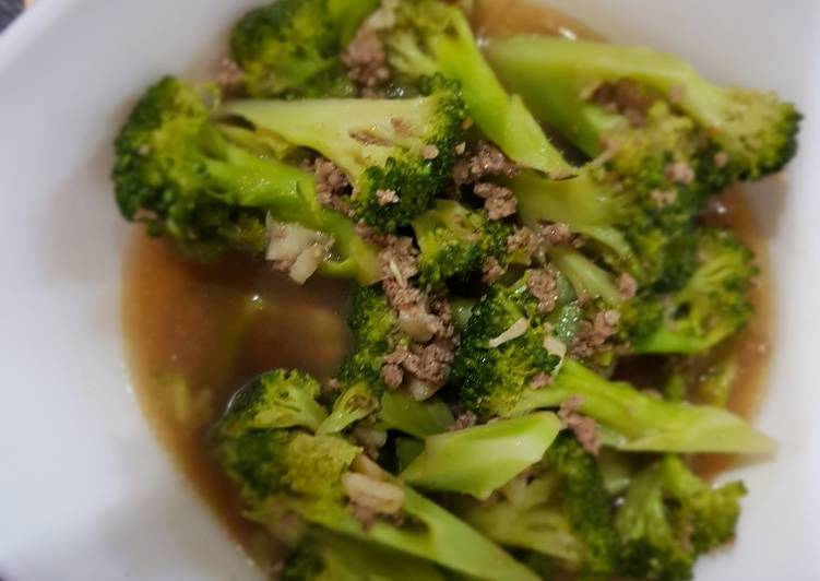 Resep Ca brokoli daging yang Enak