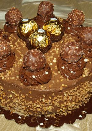 Φωτογραφία της συνταγής Ferrero triple cookie cake-easy way