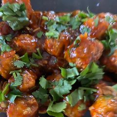 A picture of Chilli garlic Brussels sprouts.