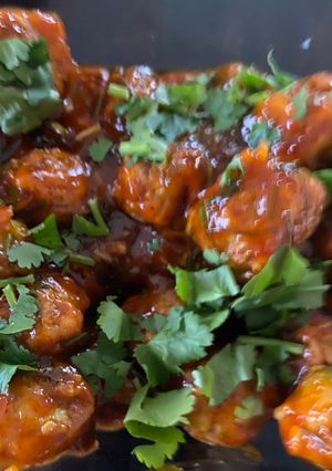 A picture of Chilli garlic Brussels sprouts.