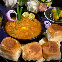 A picture of Pav Bhaji - Bliss on a plate.
